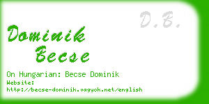 dominik becse business card